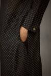 Buy_Torani_Black Chanderi Block Print Kurta_Online_at_Aza_Fashions