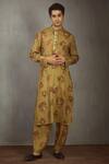 Buy_Torani_Yellow Cotton Silk Chanderi Kurta Set_at_Aza_Fashions