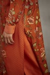 Buy_Torani_Orange Chanderi Printed Kurta Set_Online_at_Aza_Fashions