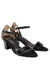 Buy_Nidhi Bhandari_Black Pearls Ankle Strap Heels _at_Aza_Fashions