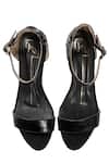 Shop_Nidhi Bhandari_Black Pearls Ankle Strap Heels _at_Aza_Fashions