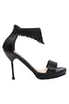 Nidhi Bhandari_Black Beads Stilettos With Ankle Strap _Online_at_Aza_Fashions
