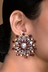 Buy_Confluence_Silver Plated Swarovski Crystals Tarun Tahiliani Studs_at_Aza_Fashions