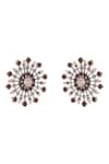 Confluence_Silver Plated Swarovski Crystals Tarun Tahiliani Studs_Online_at_Aza_Fashions