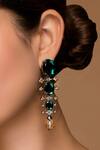 Buy_Confluence_Silver Plated Swarovski Crystals Tarun Tahiliani Long Earrings_at_Aza_Fashions