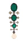 Buy_Confluence_Silver Plated Swarovski Crystals Tarun Tahiliani Long Earrings_Online_at_Aza_Fashions
