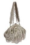 Shop Lovetobag Silver Luminous Japanese Micro Bead And Baroque Pearl Embellishment Ruche Clutch Online at Aza Fashions Shop_Lovetobag_Silver Luminous Japanese Micro Bead And Baroque Pearl Embellishment Ruche Clutch _Online_at_Aza_Fashions