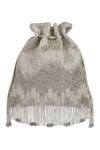 Shop_Lovetobag_Silver Japanese Micro Bead Firante Potli With Handle _at_Aza_Fashions