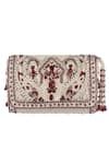 Shop_Lovetobag_Red Embellished Clutch_at_Aza_Fashions