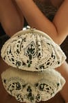 Buy_Lovetobag_Ivory Semi Precious Stone Bijoux Embellished Pouch _at_Aza_Fashions