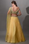 Shop_Mani Bhatia_Yellow Cotton Silk Embellished Lehenga Skirt _at_Aza_Fashions