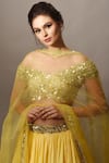 Mani Bhatia_Yellow Cotton Silk Embellished Lehenga Skirt _Online_at_Aza_Fashions