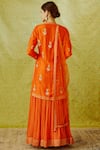 Shop_Shyam Narayan Prasad_Orange Silk Kurta Lehenga Set _at_Aza_Fashions