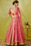 Shop Shyam Narayan Prasad Pink Raw Silk Lehenga Set at Aza Fashions Shop_Shyam Narayan Prasad_Pink Raw Silk Lehenga Set_at_Aza_Fashions