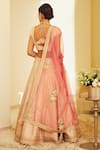 Shop Shyam Narayan Prasad Pink Raw Silk Round Embroidered Lehenga Set at Aza Fashions Shop_Shyam Narayan Prasad_Pink Raw Silk Round Embroidered Lehenga Set _at_Aza_Fashions