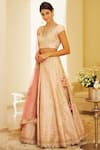 Buy Shyam Narayan Prasad Pink Raw Silk Round Embroidered Lehenga Set at Aza Fashions Buy_Shyam Narayan Prasad_Pink Raw Silk Round Embroidered Lehenga Set _at_Aza_Fashions