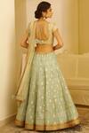 Shop Shyam Narayan Prasad Green Chanderi Lehenga Set at Aza Fashions Shop_Shyam Narayan Prasad_Green Chanderi Lehenga Set _at_Aza_Fashions