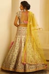 Shop_Shyam Narayan Prasad_Green Silk Embellished Lehenga Set _at_Aza_Fashions