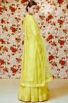 Shyam Narayan Prasad_Yellow Silk Embroidered Kurta Lehenga Set _Online_at_Aza_Fashions