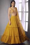 Buy_Shloka Khialani_Yellow Embroidered Lehenga Set_at_Aza_Fashions