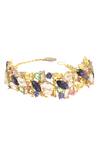 Shop_Ornamaas_Multi Color Crystals Choker_at_Aza_Fashions