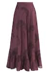 Shagun Manchanda_Purple Chanderi Silk Printed Skirt _Online_at_Aza_Fashions