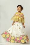 Neha Gursahani_Yellow Embroidered Lehenga Set For Girls_Online_at_Aza_Fashions
