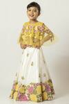 Buy_Neha Gursahani_Yellow Embroidered Lehenga Set For Girls_Online_at_Aza_Fashions