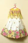 Shop_Neha Gursahani_Yellow Embroidered Lehenga Set For Girls_Online_at_Aza_Fashions