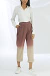 Buy_Chambray & Co._Cream Cotton Linen Pant _at_Aza_Fashions