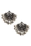 Buy_Zariin_Black Antique Stud Earrings_at_Aza_Fashions