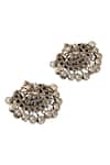 Shop_Zariin_Black Antique Stud Earrings_at_Aza_Fashions