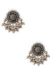 Buy_Zariin_Black Antique Stud Earrings_at_Aza_Fashions