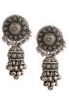 Buy_ZARIIN_Black Antique Jhumkas_at_Aza_Fashions