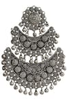 Zariin_Black Antique Chandbalis_Online_at_Aza_Fashions