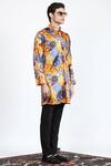 Buy_Shivan & Narresh_Multi Color Stone Crepe Printed Kurta_at_Aza_Fashions
