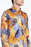 Shivan & Narresh_Multi Color Stone Crepe Printed Kurta_Online_at_Aza_Fashions