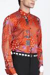 Shivan & Narresh_Multi Color Stone Crepe Printed Shirt_Online_at_Aza_Fashions