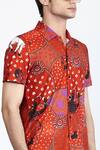 Shivan & Narresh_Multi Color Printed Polo Shirt_Online_at_Aza_Fashions