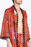 Shivan & Narresh_Red Printed Robe_Online_at_Aza_Fashions