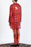 Shop_Shivan & Narresh_Orange Stone Crepe Printed Pants_at_Aza_Fashions