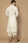 Shop_Siddartha Tytler_Off White Silk Kurta Dhoti Set_at_Aza_Fashions