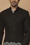 Buy_Siddartha Tytler_Black Matka Silk Sherwani  _Online_at_Aza_Fashions