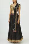 Shop Nazar By Indu Black Cotton Voil Round Print Lehenga Set Online at Aza Fashions Shop_Nazar By Indu_Black Cotton Voil Round Print Lehenga Set _Online_at_Aza_Fashions