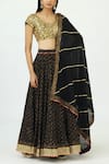 Buy Nazar By Indu Black Cotton Voil Round Print Lehenga Set at Aza Fashions Buy_Nazar By Indu_Black Cotton Voil Round Print Lehenga Set _at_Aza_Fashions