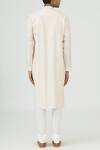 Shop_Vanshik_Off White Chanderi Silk Kurta Set _at_Aza_Fashions