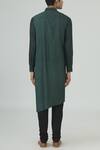 Shop_Dhruv Vaish_Green Cotton Silk Kurta Set_at_Aza_Fashions