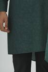Dhruv Vaish_Green Cotton Silk Kurta Set_at_Aza_Fashions