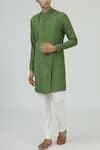 Buy Dhruv Vaish Green Textured Kurta Set at Aza Fashions Buy_Dhruv Vaish_Green Textured Kurta Set_at_Aza_Fashions