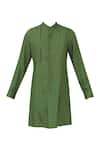 Shop Dhruv Vaish Green Textured Kurta Set Online at Aza Fashions Shop_Dhruv Vaish_Green Textured Kurta Set_Online_at_Aza_Fashions
